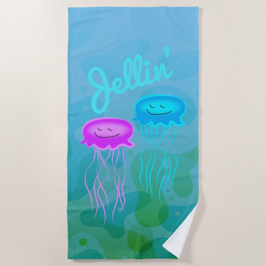 Jellin' Jelly Fish Strandtuch (Vorderseite)