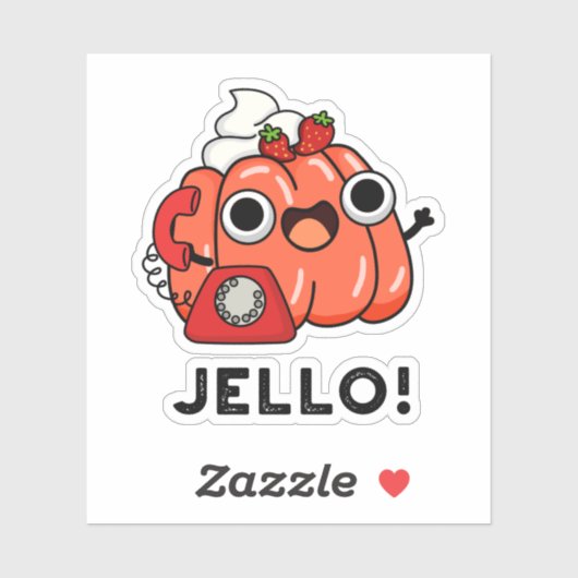 Jello Funny Jello on Phone Pub Aufkleber (Blatt)