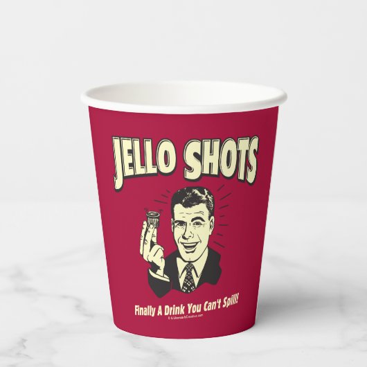 Jello Shots: Trinken, dass man nicht verschütten k Pappbecher (Rückseite)