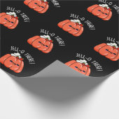 Jello There Funny Orange Jello Pun Dark BG Geschenkpapier (Ecke)