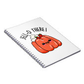 Jello There Funny Orange Jello Pun Notizblock (Rechte Seite)
