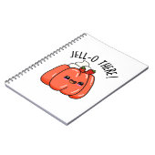 Jello There Funny Orange Jello Pun Notizblock (Linke Seite)