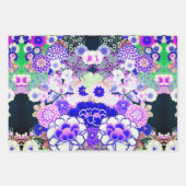 JELLOW BLUE BLUES Peony, Rose Japanisches Blumenko Geschenkpapier Set (Vorderseite 2)