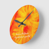 JELLOW BLUME ABSTRACT DESIGN RUNDE ACRYLIC CLOCK RUNDE WANDUHR (Winkel)