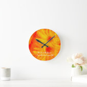 JELLOW BLUME ABSTRACT DESIGN RUNDE ACRYLIC CLOCK WANDUHR (Zuhause)
