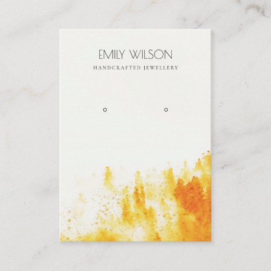 JELLOW ORANGE FOG SNOW LANDSCAPE EARRING DISPLAY VISITENKARTE (Vorderseite)