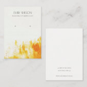 JELLOW ORANGE FOG SNOW LANDSCAPE EARRING DISPLAY VISITENKARTE (Vorne/Hinten)