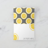 JELLOW UND GRAY LEMON HERZSEED WEDEN DANK DANKESKARTE (Innenseite)