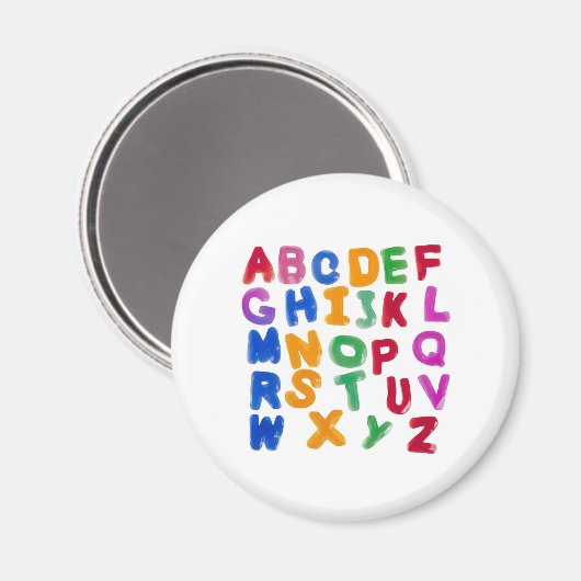 Jelly-Alphabet Magnet (Vorderseite/Rückseite)