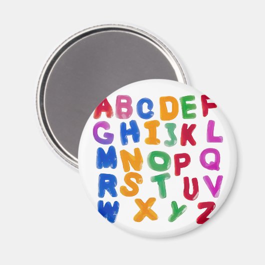 Jelly-Alphabet Magnet (Vorderseite/Rückseite)