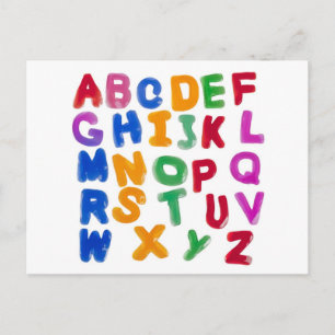Jelly-Alphabet Postkarte