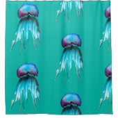 Jelly Aquarell farbenfroh, modern im Wasser Duschvorhang (Vorderseite)