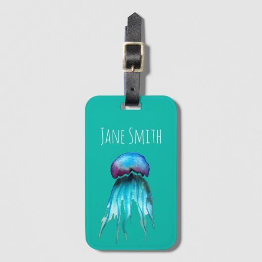 Jelly Aquarell farbenfroh, modern im Wasser Gepäckanhänger (Vorderseite Vertikal)