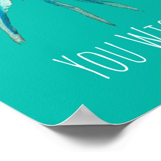 Jelly Aquarell farbenfroh, modern im Wasser Poster (Ecke)