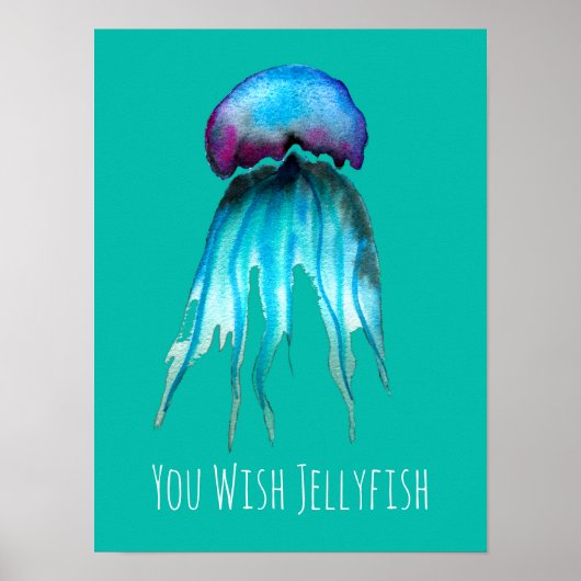 Jelly Aquarell farbenfroh, modern im Wasser Poster (Vorne)