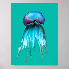 Jelly Aquarell farbenfroh, modern im Wasser Poster