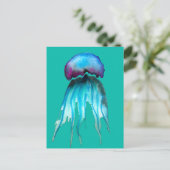 Jelly Aquarell farbenfroh, modern im Wasser Postkarte (Stehend Vorderseite)
