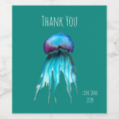 Jelly Aquarell farbenfroh, modern im Wasser Weinetikett (Einzelnes Label)