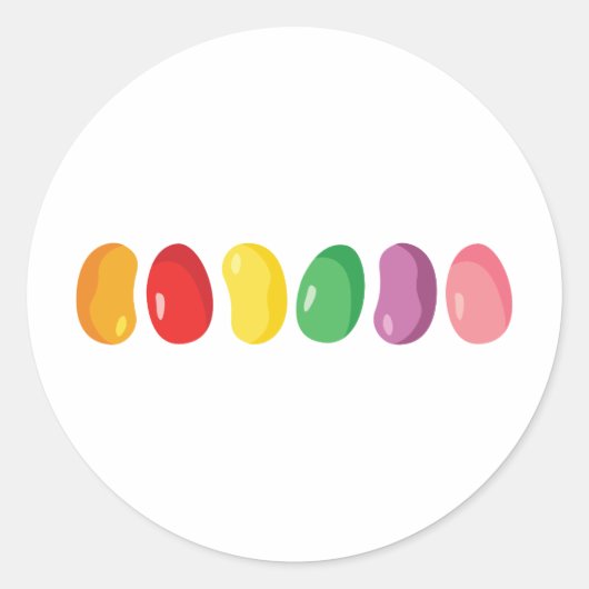 Jelly Bean Border Runder Aufkleber (Vorderseite)
