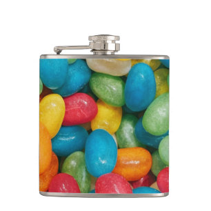 Jelly Bean Candies Colorful Flachmann