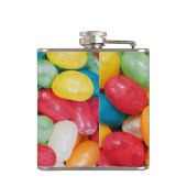 Jelly Bean Candies Colorful Flachmann (Rückseite)