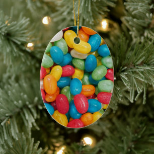Jelly Bean Candies Colorful Keramik Ornament