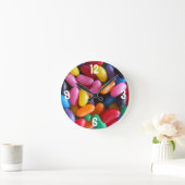Jelly Bean Clock Runde Wanduhr (Zuhause)