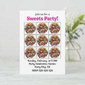 Jelly Bean Colorful Jelly Bean Einladung (Stehend Vorderseite)