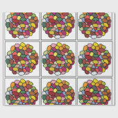 Jelly Bean Colorful Jelly Bean Geschenkpapier (Flach)