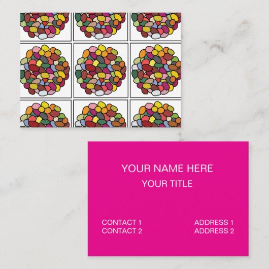 Jelly Bean Colorful Jelly Bean Visitenkarte (Vorne/Hinten)