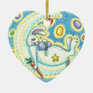 JELLY BEAN DREAMS EASTER BUNNY FERIENORNATION KERAMIK ORNAMENT