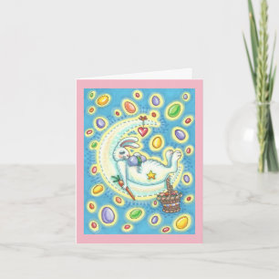 JELLY BEAN DREAMS EASTER BUNNY NOTE CARD Verse Feiertagskarte