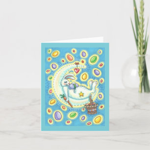 JELLY BEAN DREAMS EASTER BUNNY NOTE CARD Verse Feiertagskarte