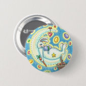 JELLY BEAN DREAMS EASTER BUNNY RABBIT BUTTON Round (Vorne & Hinten)