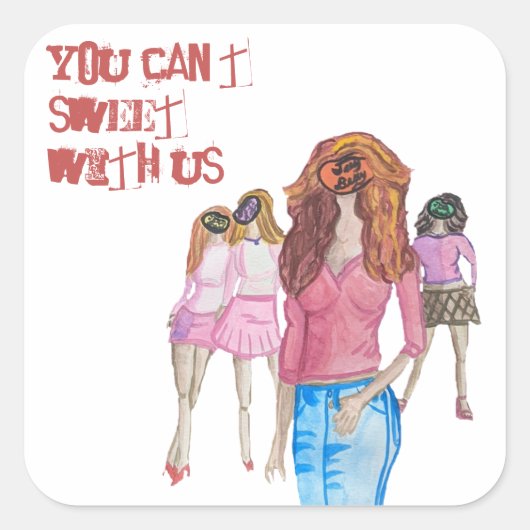 Jelly Bean Girls Sticker (Vorderseite)