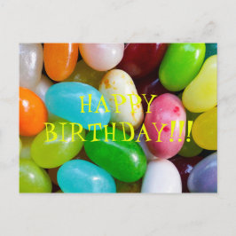 Jelly Bean Happy Birthday Postcard Postkarte