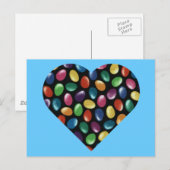 Jelly Bean Heart Postkarte (Vorne/Hinten)