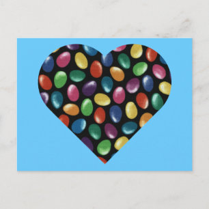 Jelly Bean Heart Postkarte
