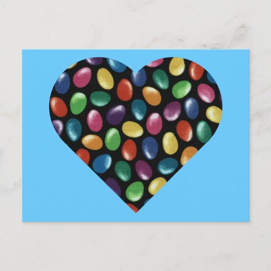 Jelly Bean Heart Postkarte (Vorderseite)