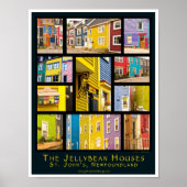 Jelly Bean Houses of St John's, NL, Kanada Poster (Vorne)