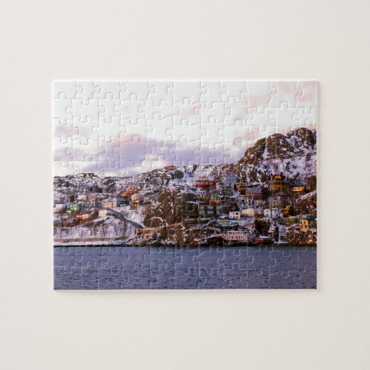 Jelly Bean Houses Painted by Sunset Puzzle (Horizontal)