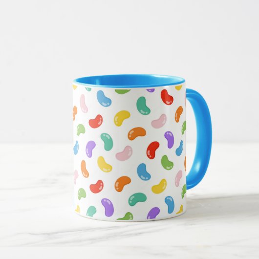 Jelly Bean Pattern Print Coffee Tasse (VorderseiteRechts)