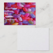 Jelly Bean pink Visitenkarte (Vorne/Hinten)