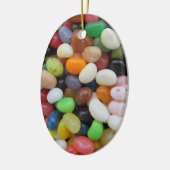 Jelly Bean schwarz blau grüne Candy Texture Templa Keramik Ornament (Links)