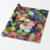 Jelly Bean schwarz blaue grüne Candy Textur Vorlag Geschenkpapier (Ungerollt)