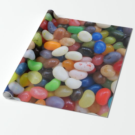 Jelly Bean schwarz blaue grüne Candy Textur Vorlag Geschenkpapier (Ungerollt)