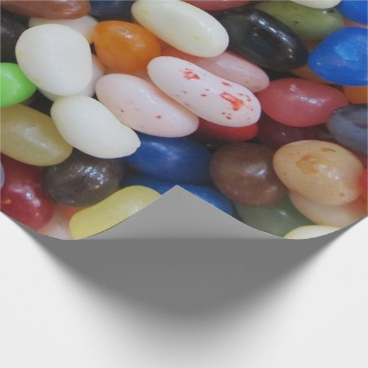 Jelly Bean schwarz blaue grüne Candy Textur Vorlag Geschenkpapier (Ecke)