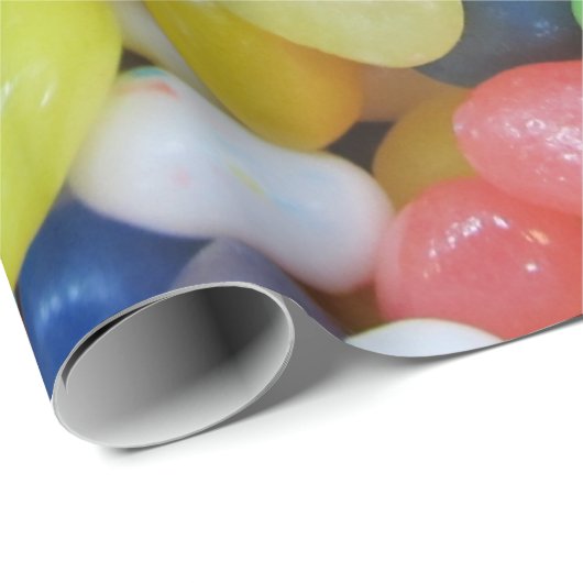 Jelly Bean schwarz blaue grüne Candy Textur Vorlag Geschenkpapier (Rolleneckpunkt)