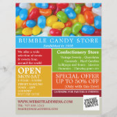 Jelly Bean Süßigkeiten, Werbeanzeige für Süßwarenb Flyer (Vorne)