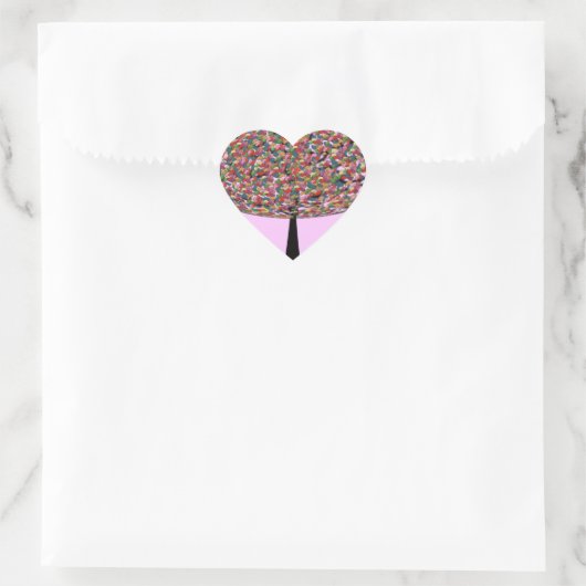 Jelly Bean Tree Herz-Aufkleber (Tasche)